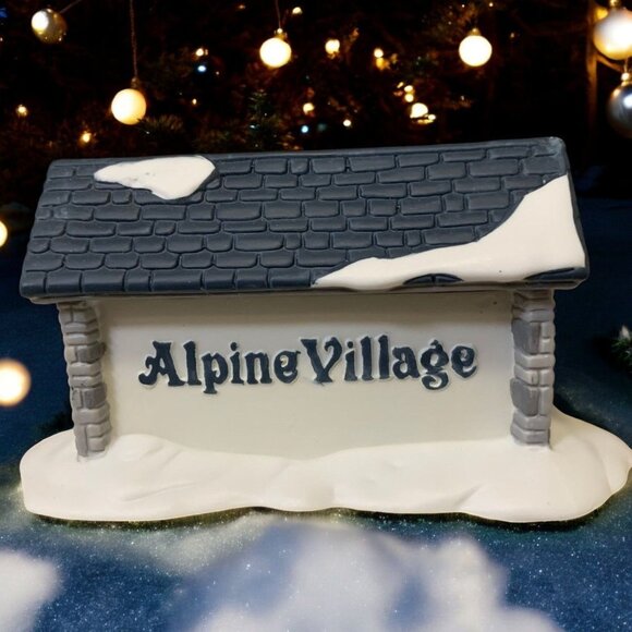 Dept 56 Alpine Village Sign Alpine Village Accessory from 1987 (no box) - Picture 1 of 4